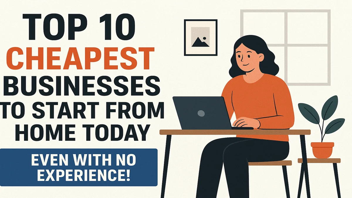Top 10 best Cheapest Businesses to Start from Home Today — Even with No Experience!